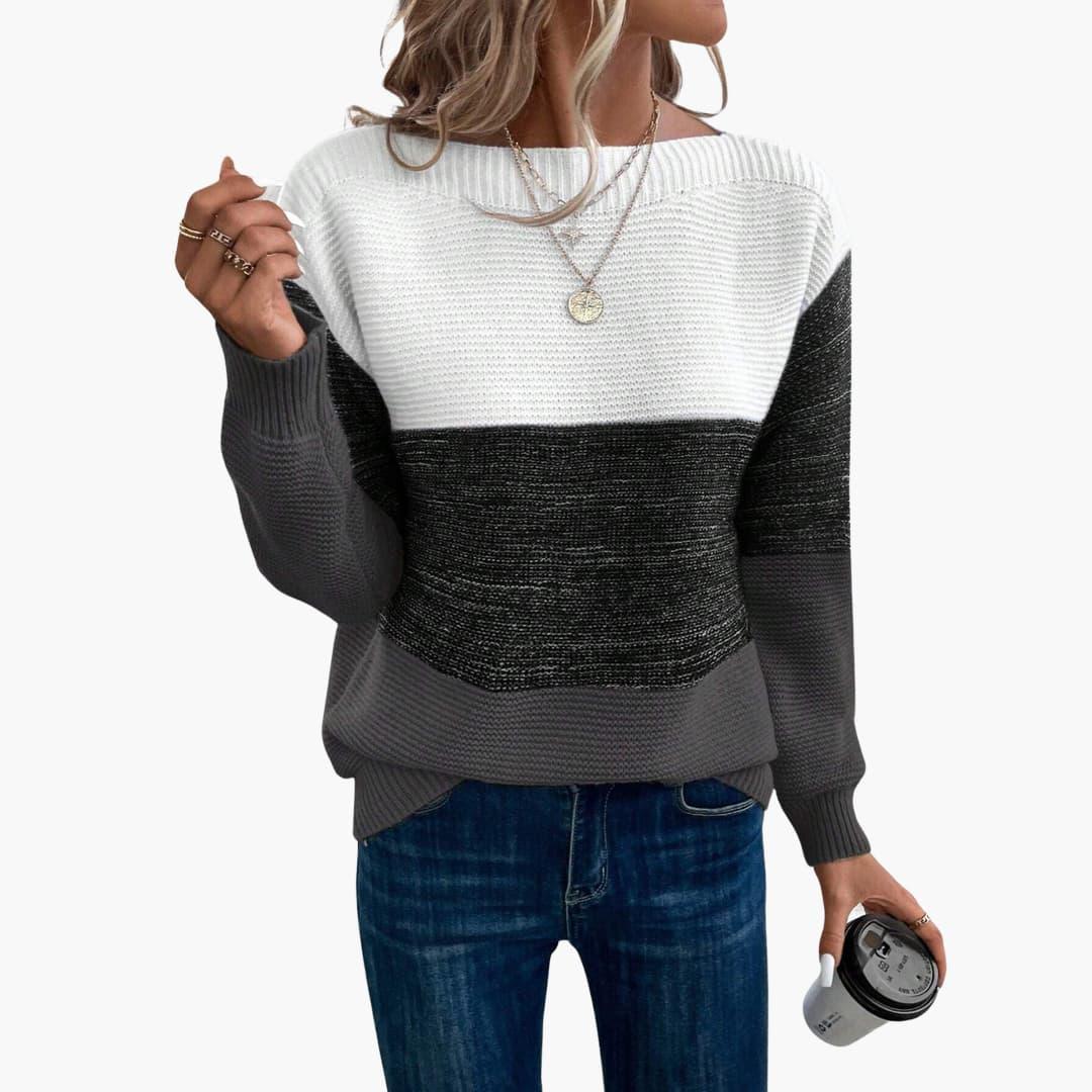 Evelyn ombre pullover sweater - styled outfit 2