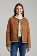 Fabiana jacket with button closure - side view