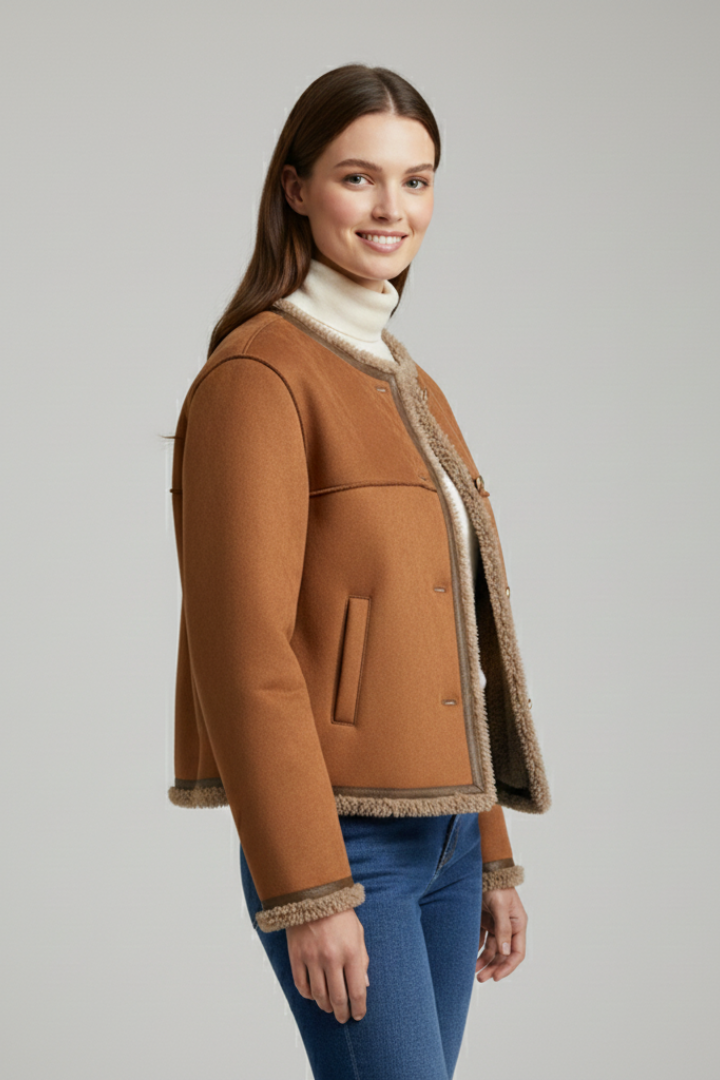 Fabiana jacket with button closure - detail view