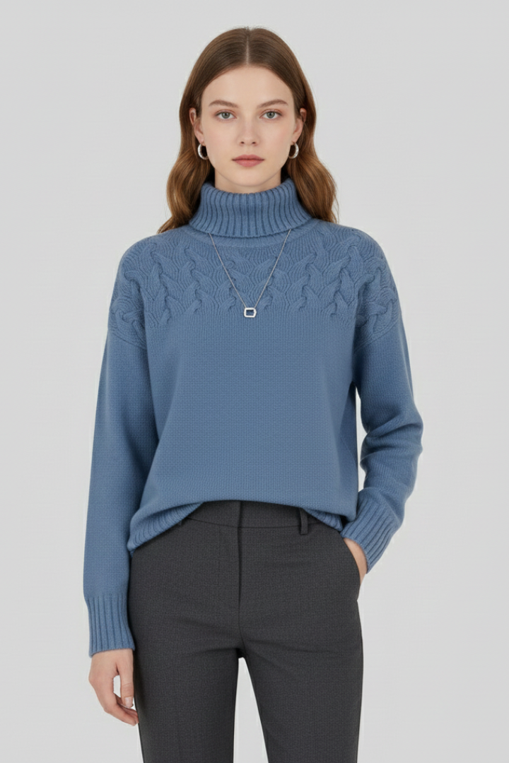 Farrah sweater with turtleneck - additional angle 2