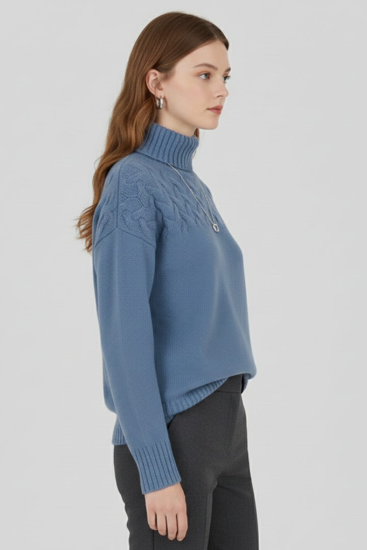 Farrah sweater with turtleneck - additional angle 3
