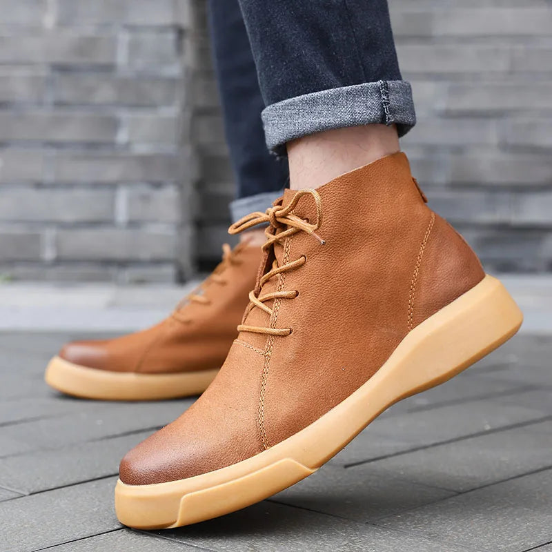 Faustina | Minimalist Leather Ankle Boots