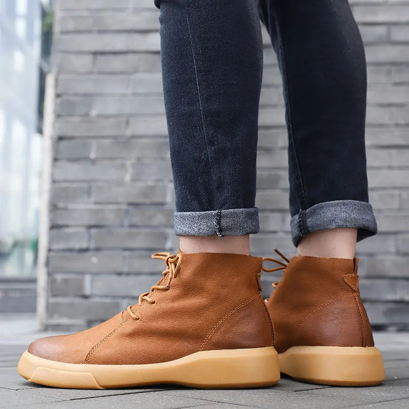 Faustina | Minimalist Leather Ankle Boots