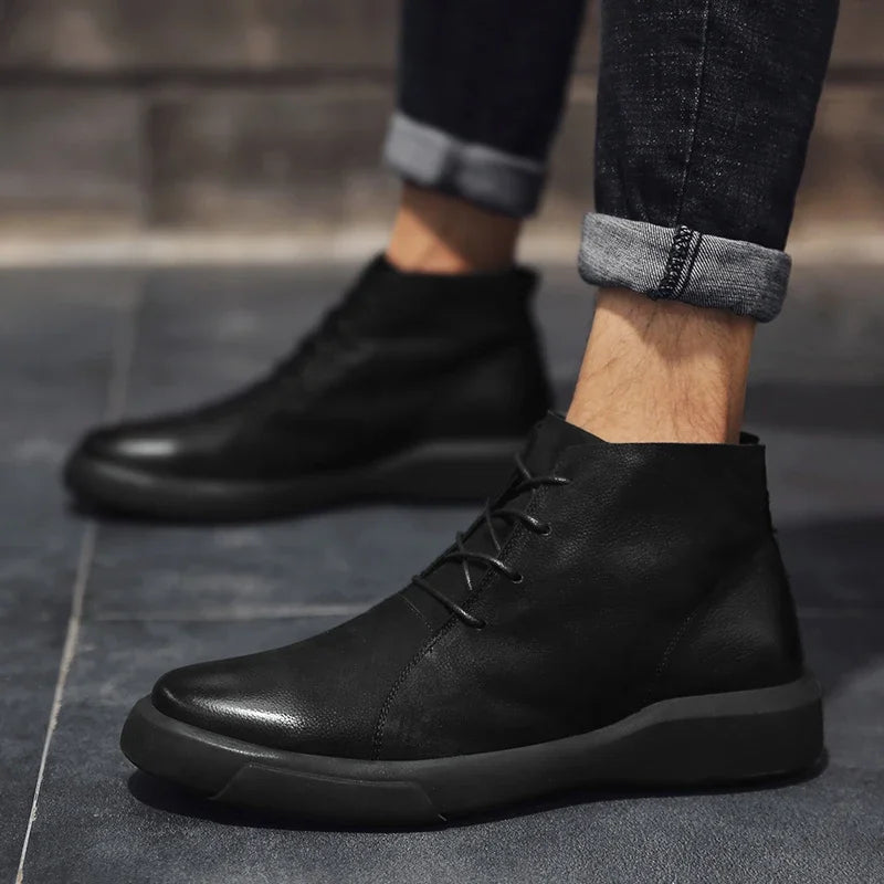 Faustina | Minimalist Leather Ankle Boots