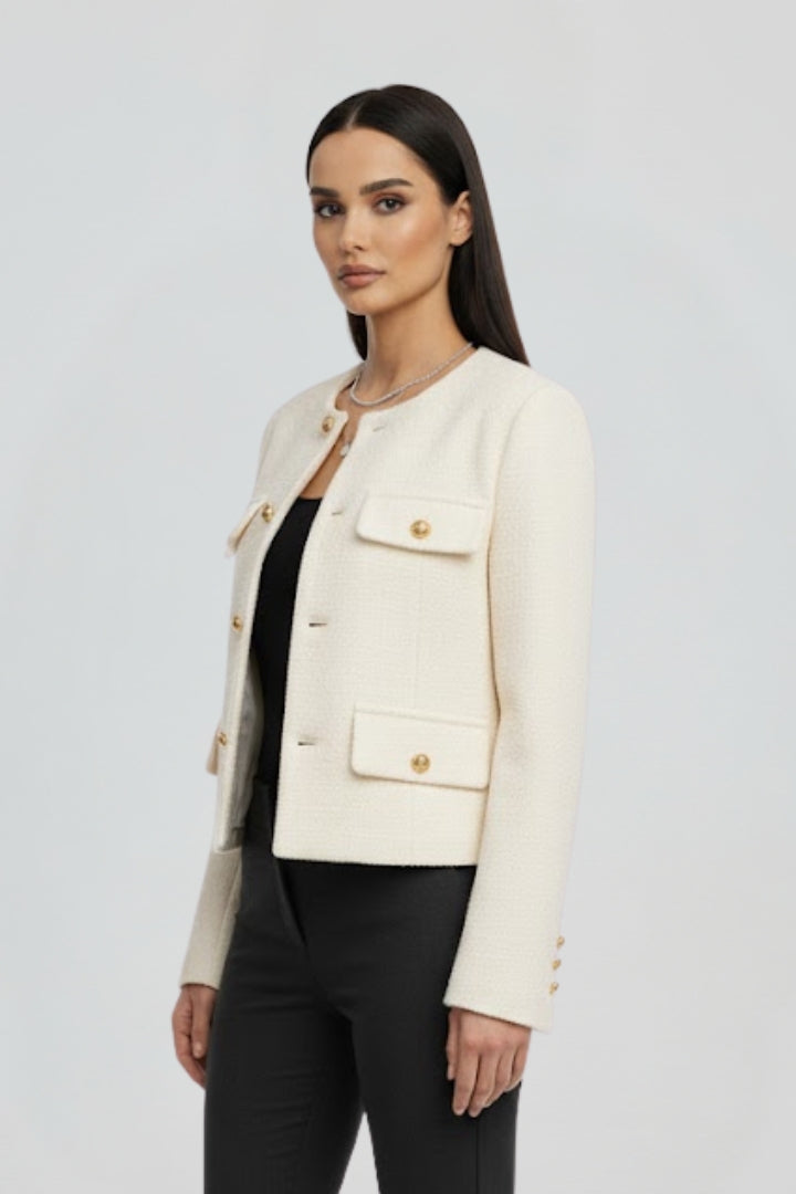 Federica cropped jacket - detail view