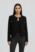 Federica cropped jacket - close up