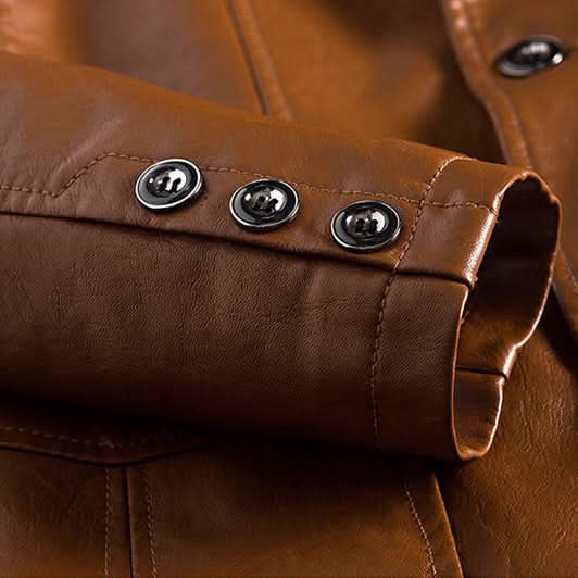 Felix leather blazer - close up