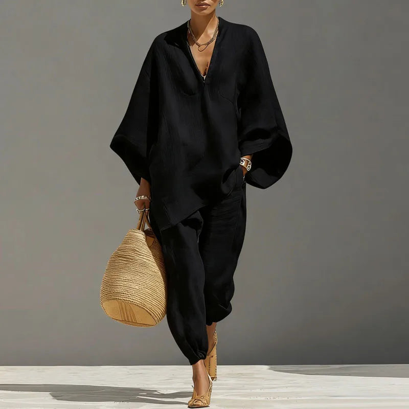 Fiona | Women's Batwing Wide Leg Matching Set