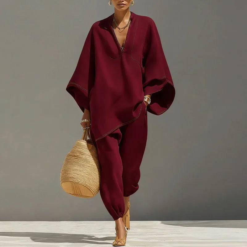 Fiona | Women's Batwing Wide Leg Matching Set