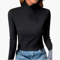 Frances high collar sweater - front view 1