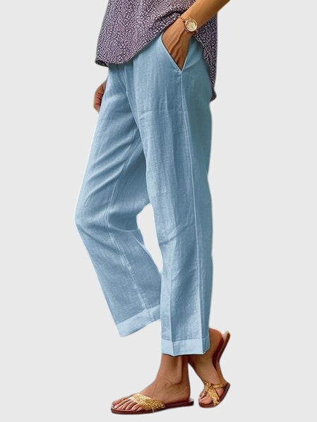 Genevieve wide leg straight cut pants - styled outfit