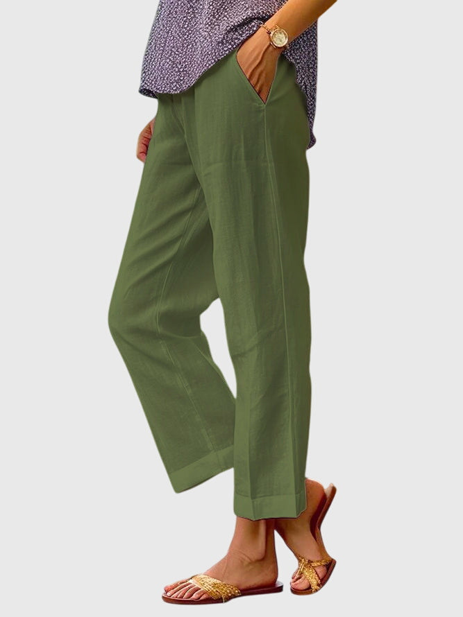 Genevieve wide leg straight cut pants - color options 1
