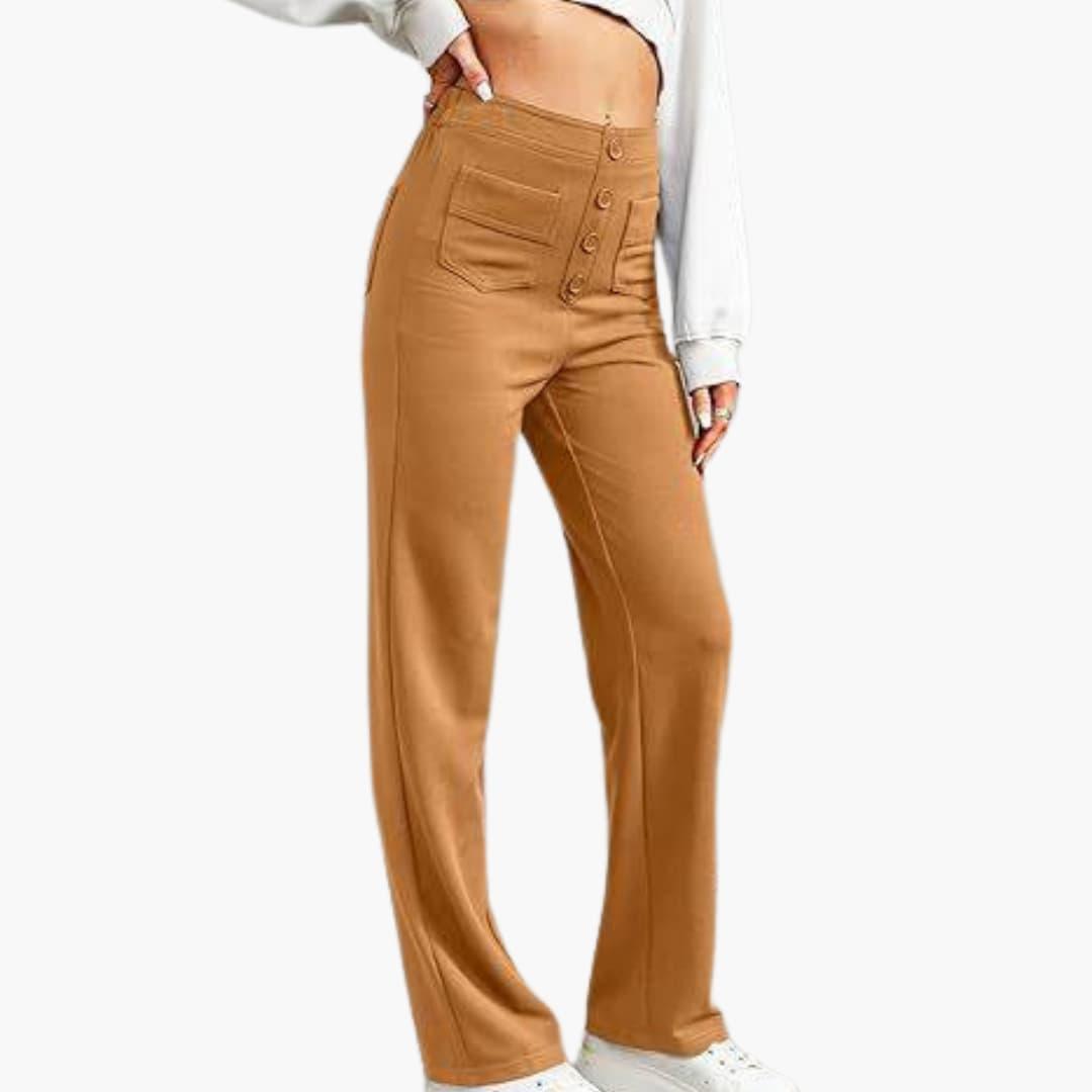 Georgia casual elastic waist trousers - color Gray