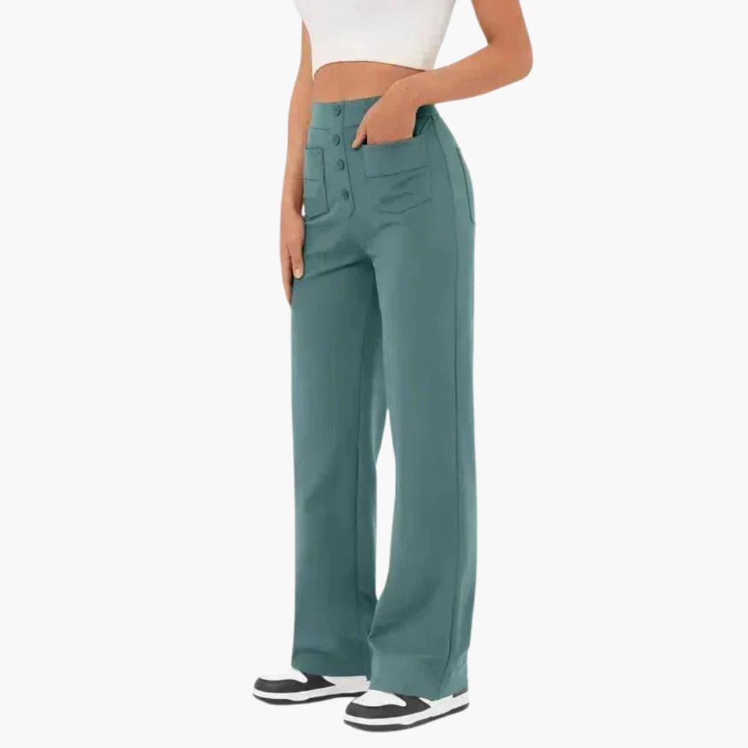 Georgia casual elastic waist trousers - side view