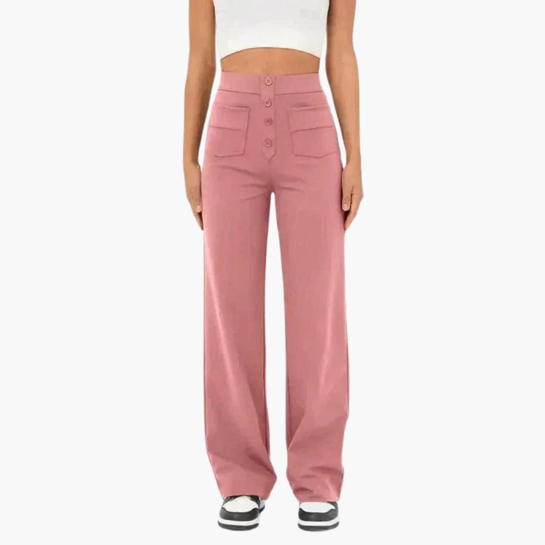 Georgia casual elastic waist trousers - pocket detail
