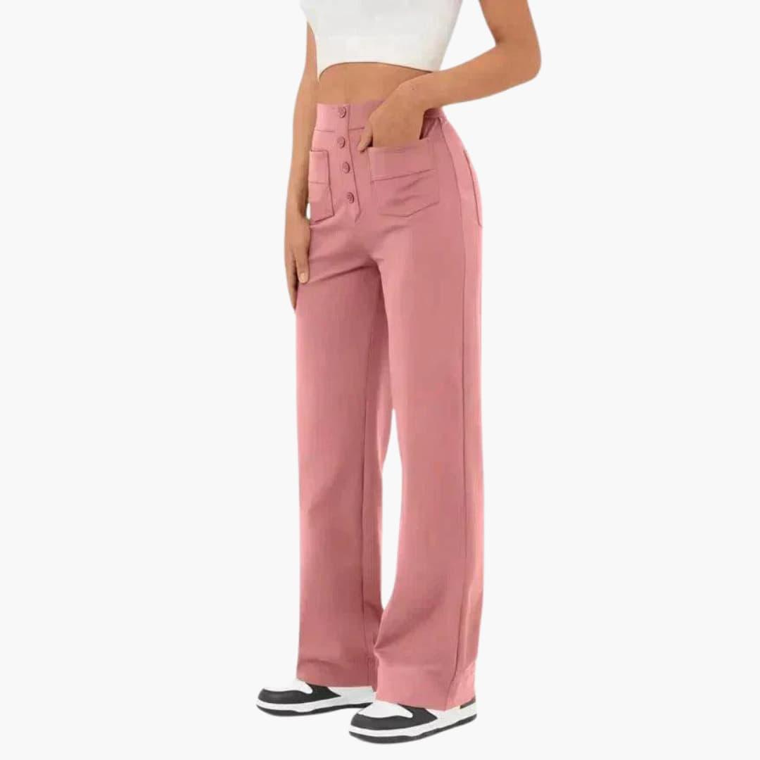 Georgia casual elastic waist trousers - waistband detail