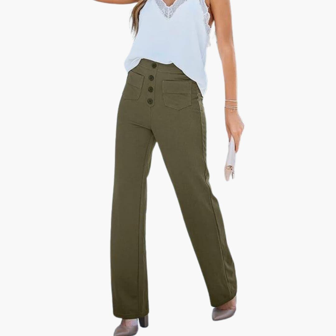 Georgia casual elastic waist trousers - color Black