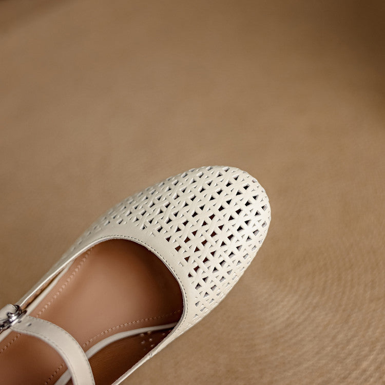 Georgina | Genuine Leather Slingback Low Heels