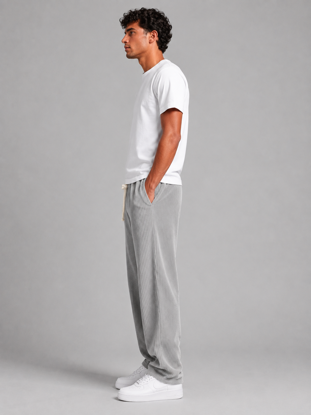 Gerald relaxed corduroy trousers drawstring - waistband detail