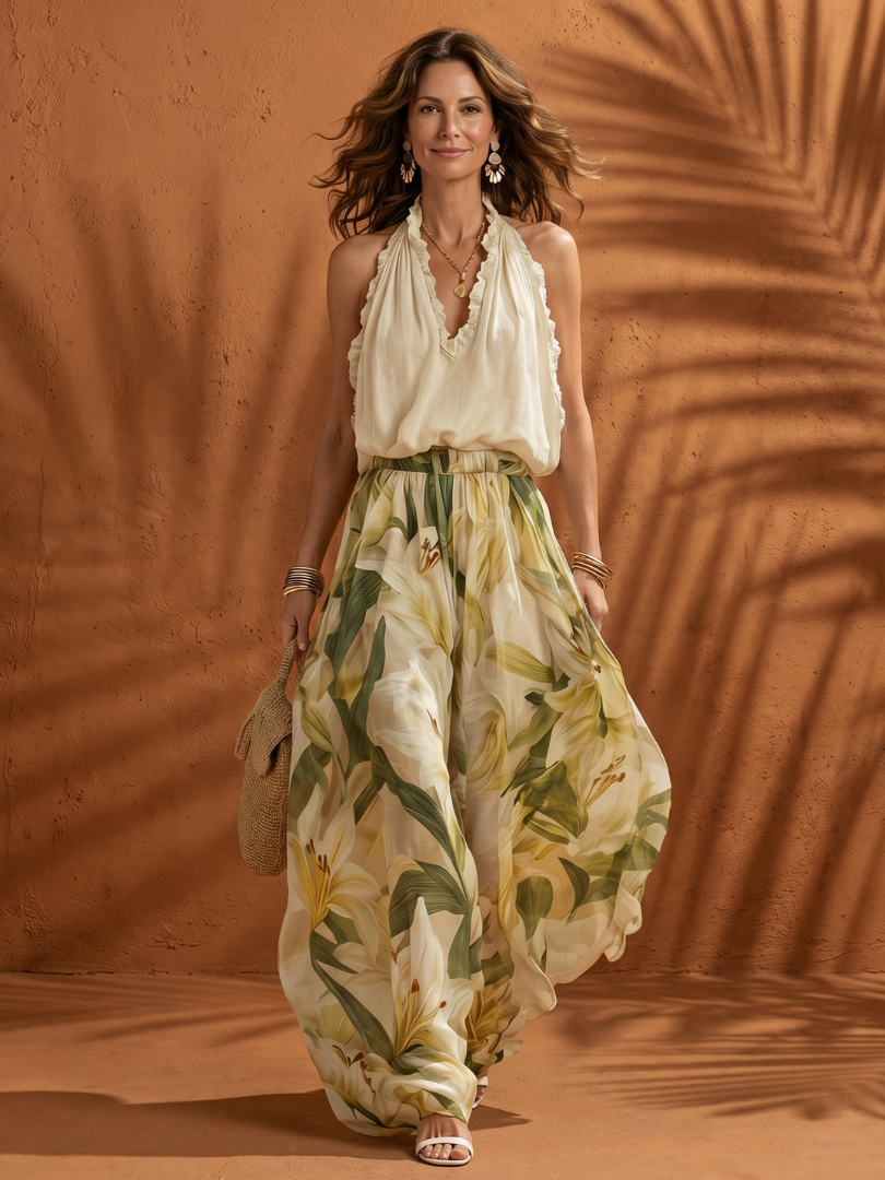 Gina | Halter Neck Two Piece Set