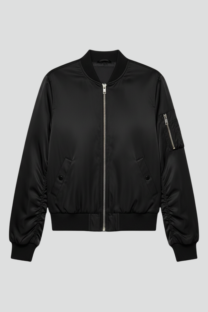 Giulia bomber jacket with ribbed details - side view