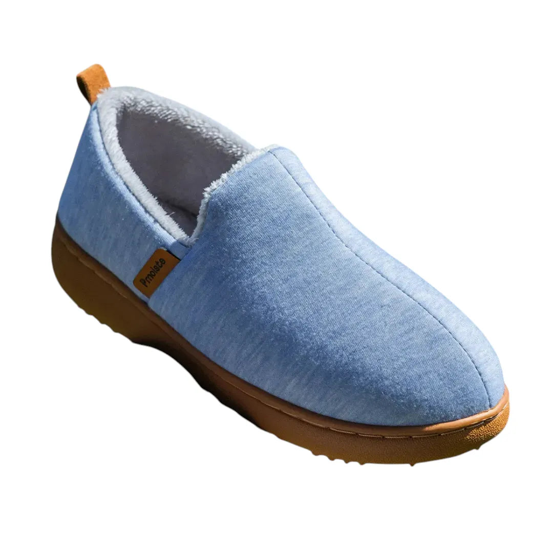 Gloria fleece lined hard sole slippers - detail view