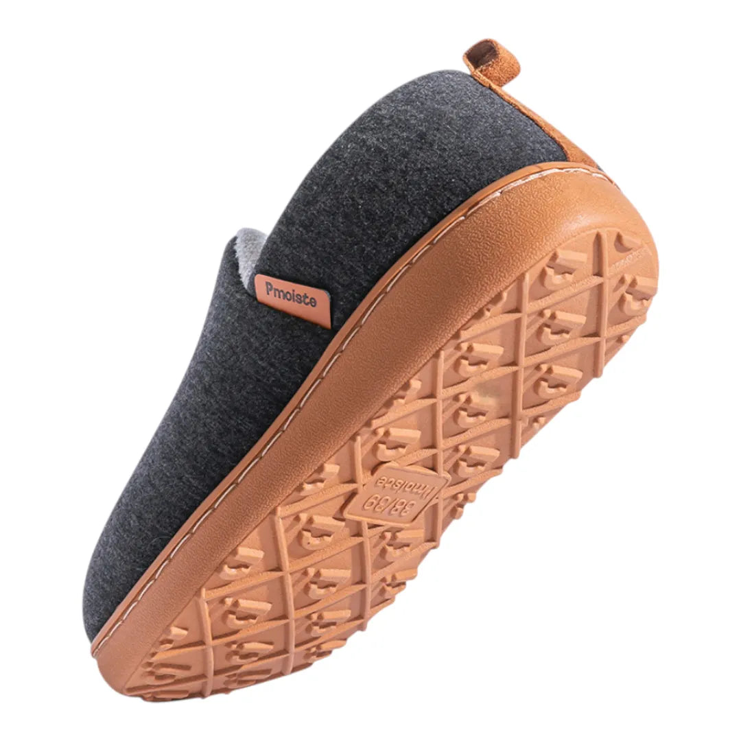 Gloria fleece lined hard sole slippers - lining detail