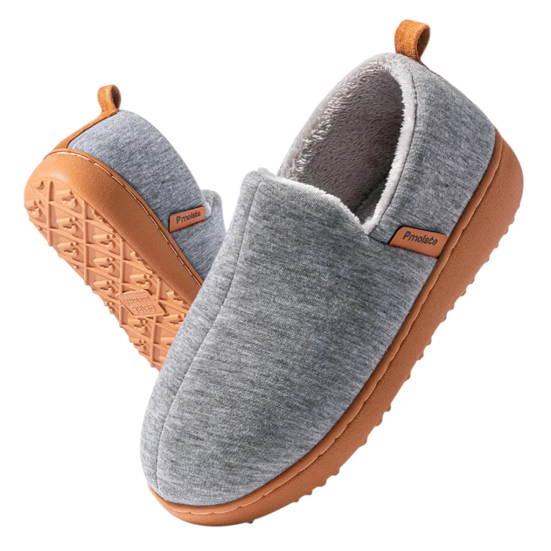 Gloria fleece lined hard sole slippers - sole detail