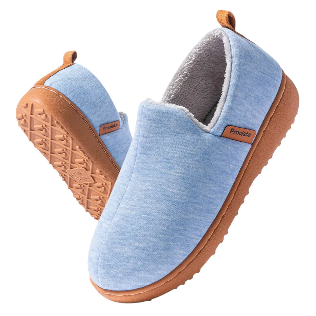 Gloria fleece lined hard sole slippers - styled outfit 1