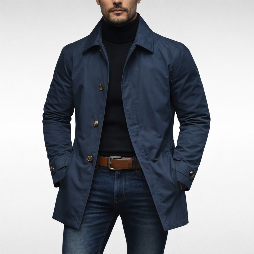 Godfrey insulated utility coat, navy blue