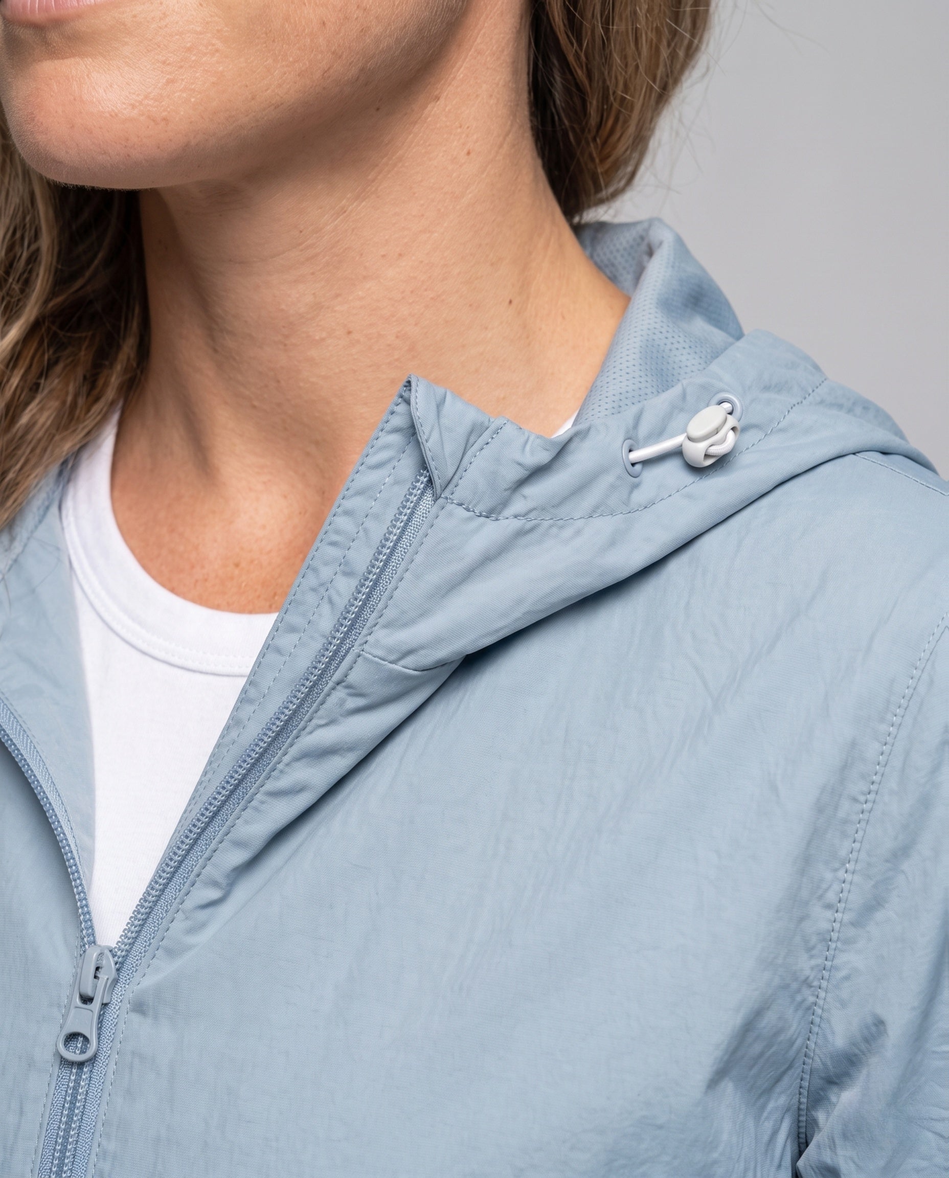 Grace ultralight outdoor jacket - close up detail