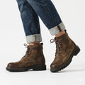 Griffin | Vintage Rugged Suede Lace-Up Boots