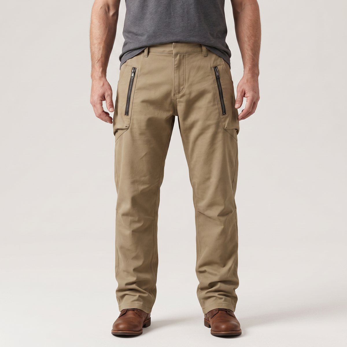 Harcourt slim-fit zip pocket cargo pants, view 1