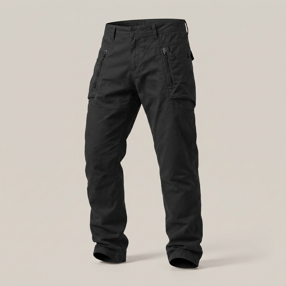 Harcourt slim-fit zip pocket cargo pants, black