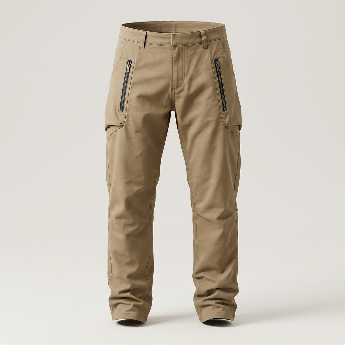 Harcourt slim-fit zip pocket cargo pants, khaki