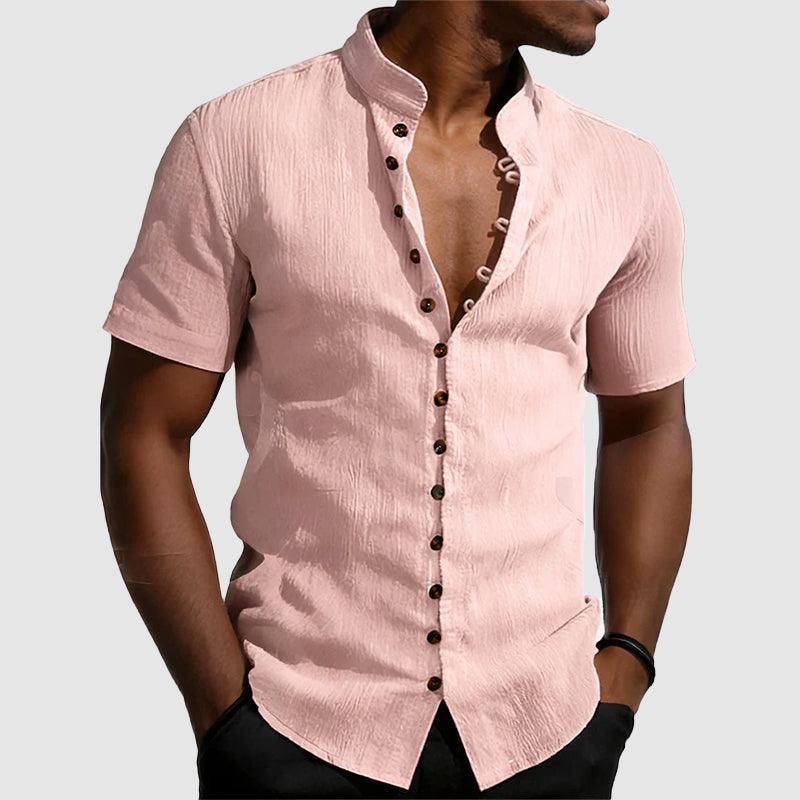Harry | Coastal Mandarin Shirt