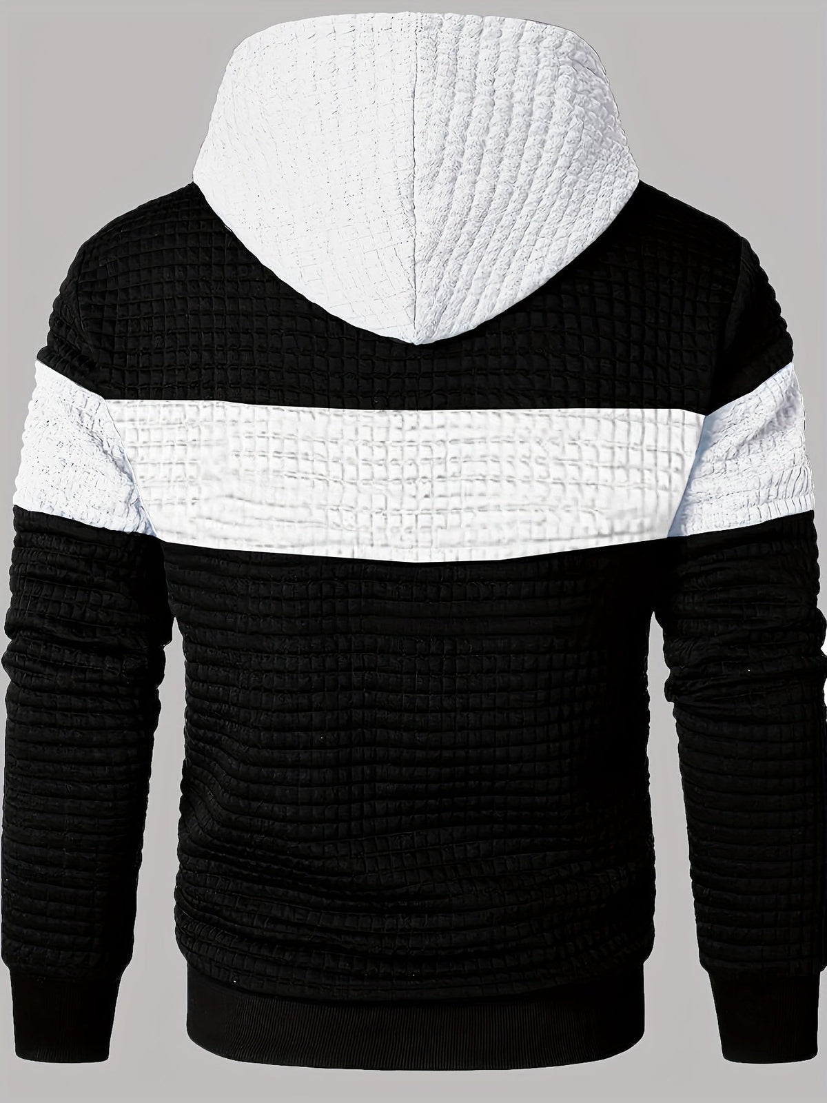 Hayes | Textured Color-Block Hoodie