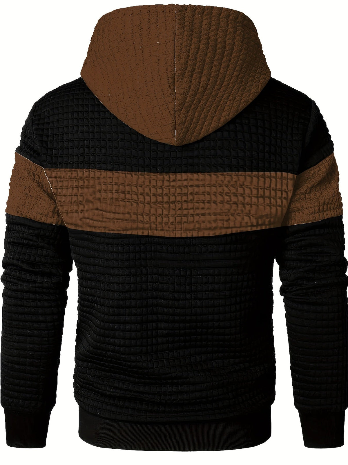 Hayes | Textured Color-Block Hoodie