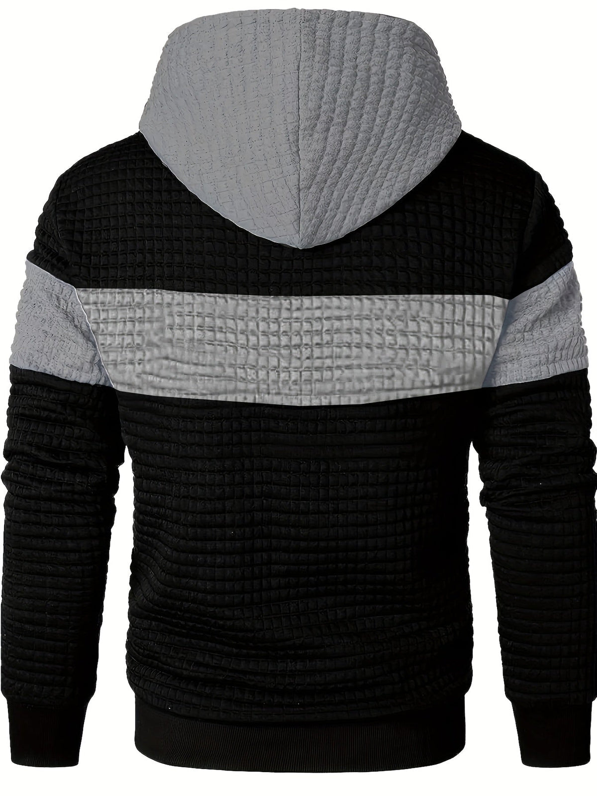 Hayes | Textured Color-Block Hoodie