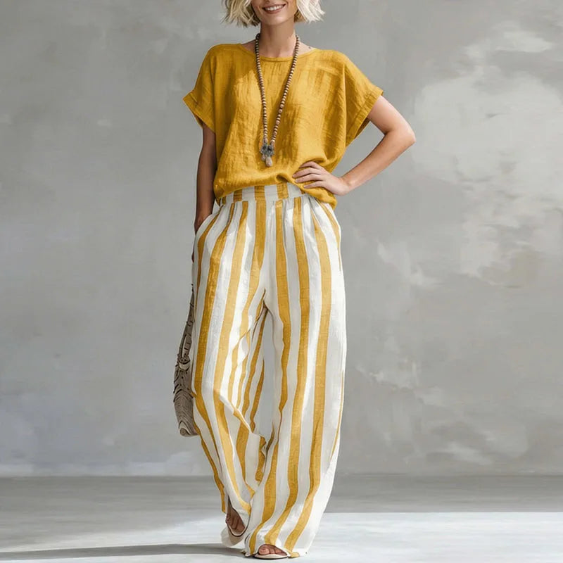 Helen | High-Waisted Linen Set