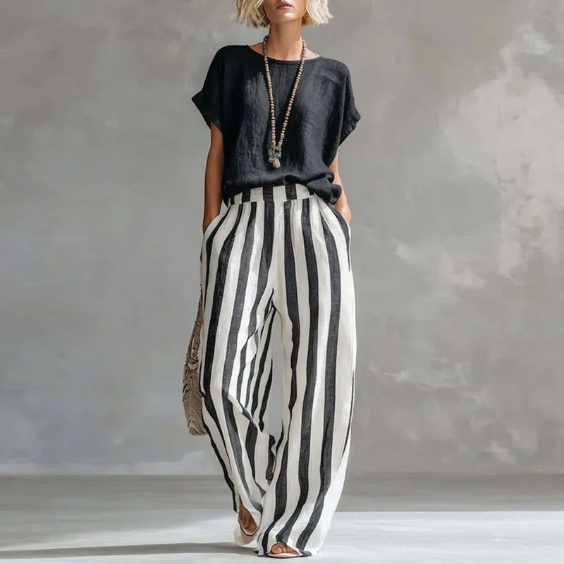 Helen | High-Waisted Linen Set