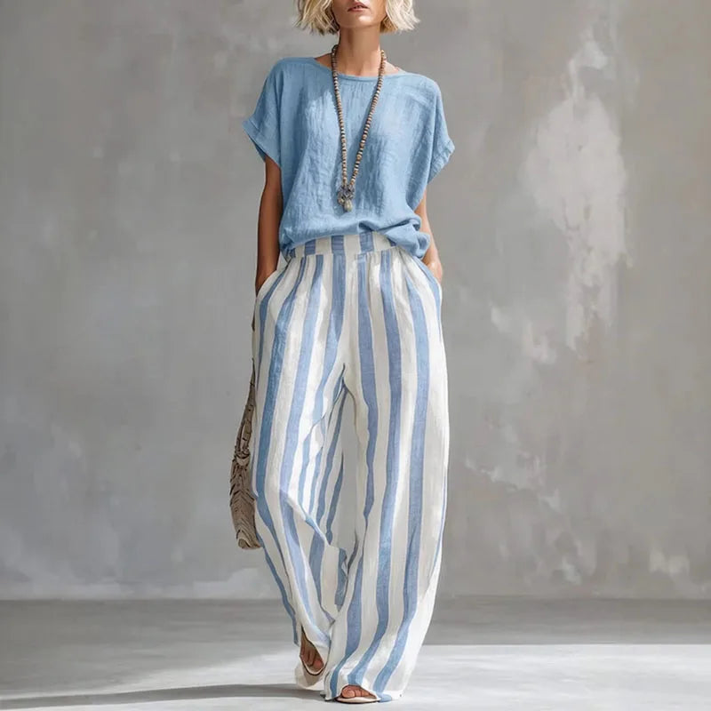 Helen | High-Waisted Linen Set