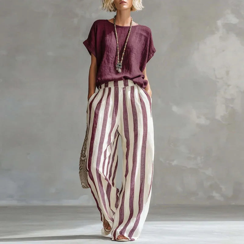 Helen | High-Waisted Linen Set