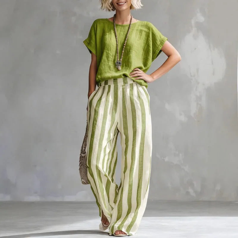 Helen | High-Waisted Linen Set