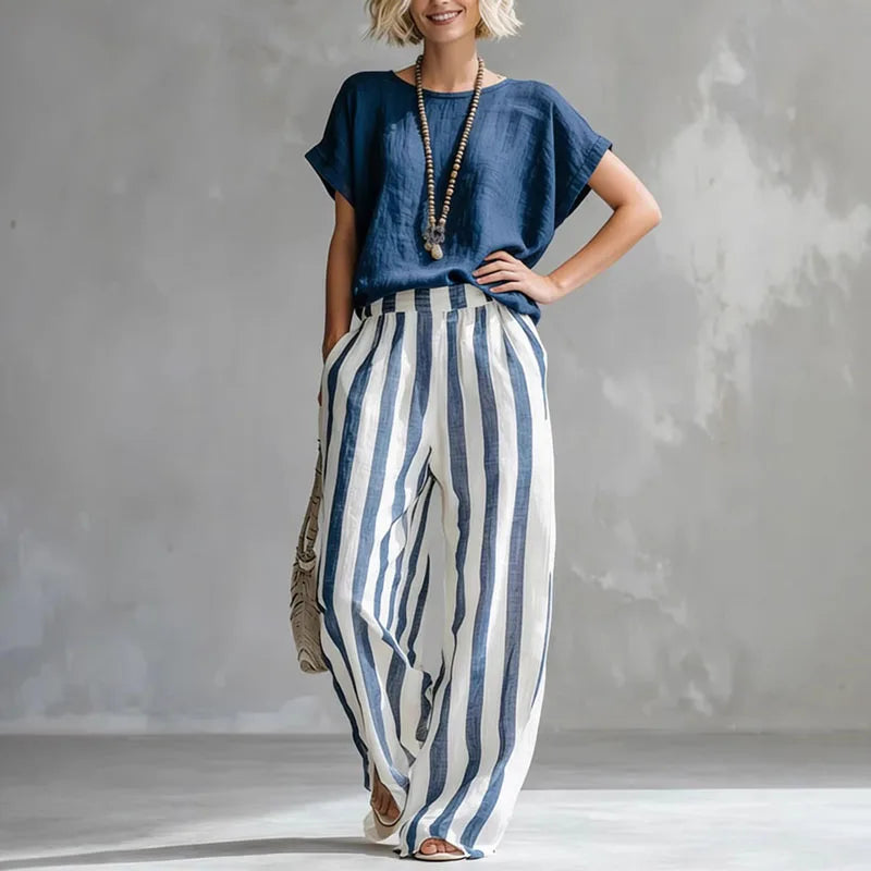 Helen | High-Waisted Linen Set