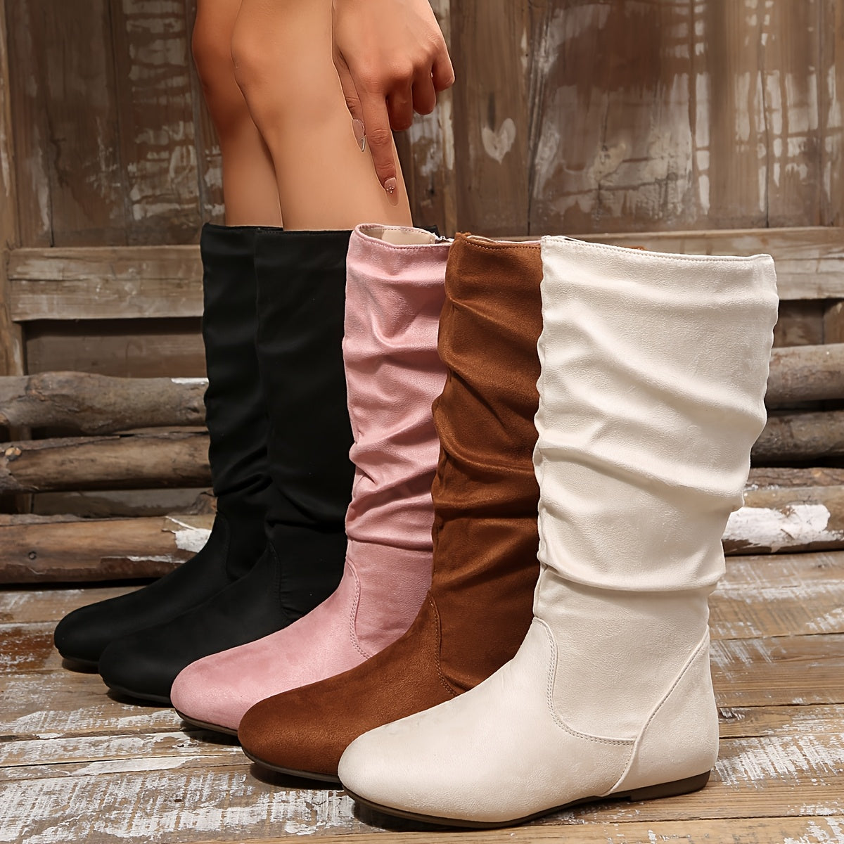 Hesper | Slouched Mid-Calf Boots