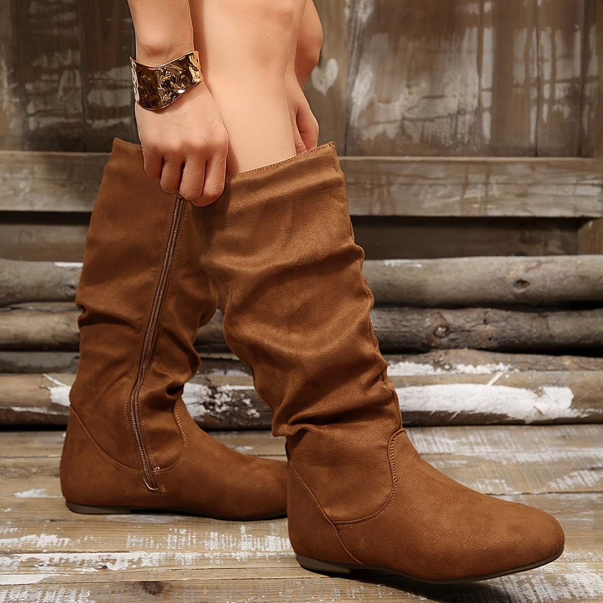 Hesper | Slouched Mid-Calf Boots