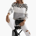 Holly color block jumper - front view