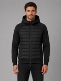 Howard hooded quilted jacket stretch sleeves - front view