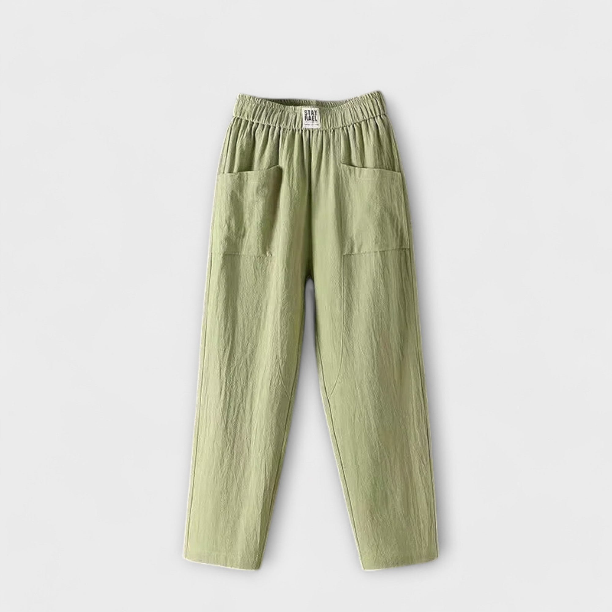 Iris elastic waist summer pants - front view